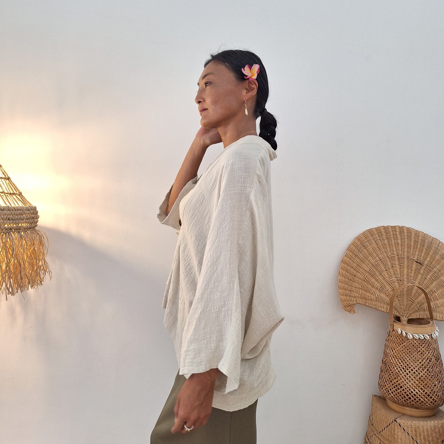 KIMONO MELATI SHORT / BEIGE
