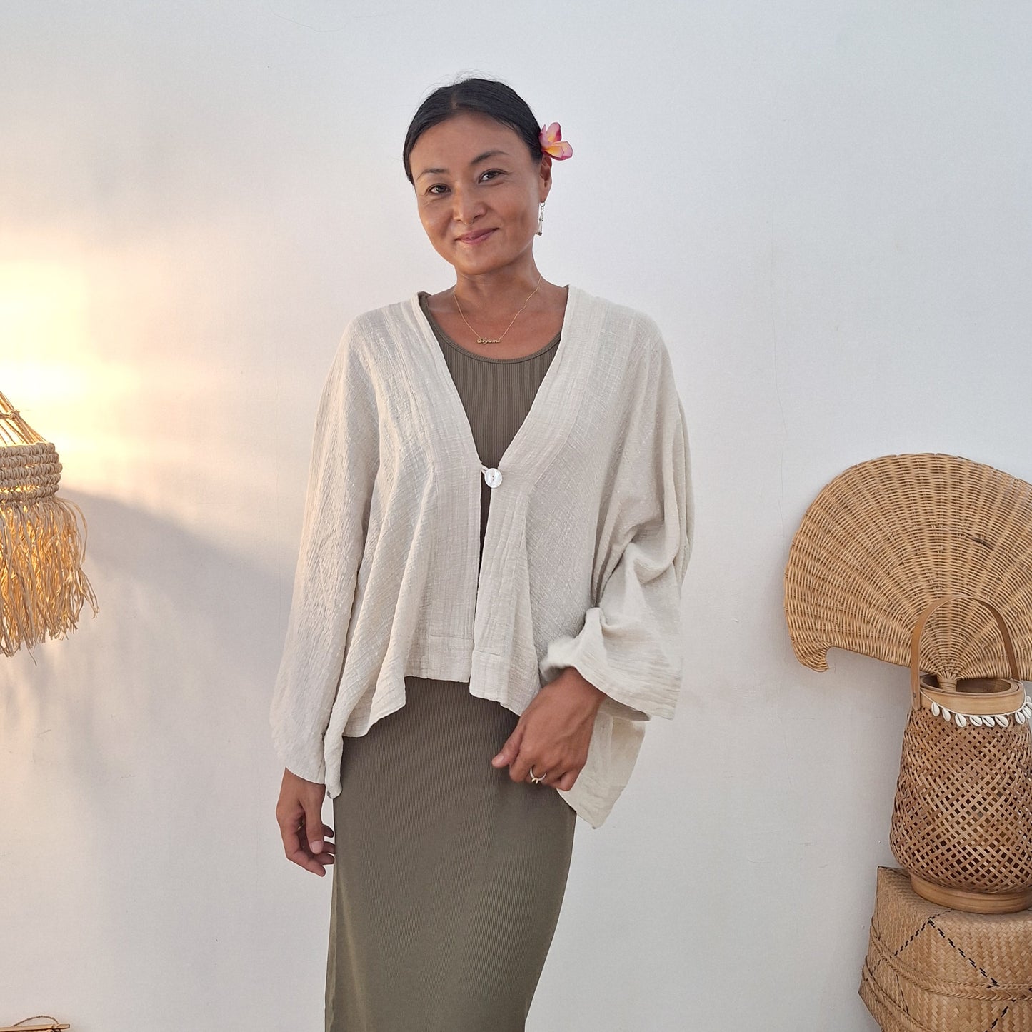 KIMONO MELATI SHORT / BEIGE