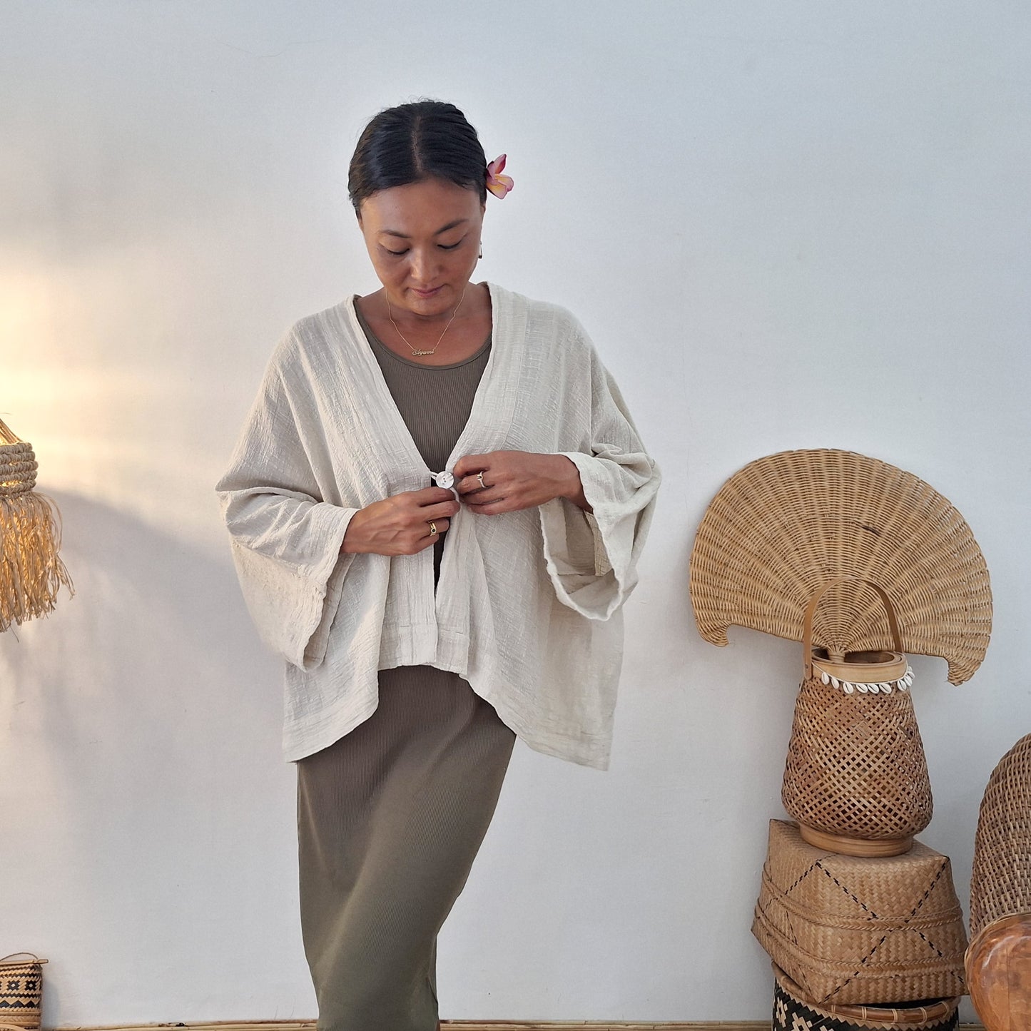 KIMONO MELATI SHORT / BEIGE