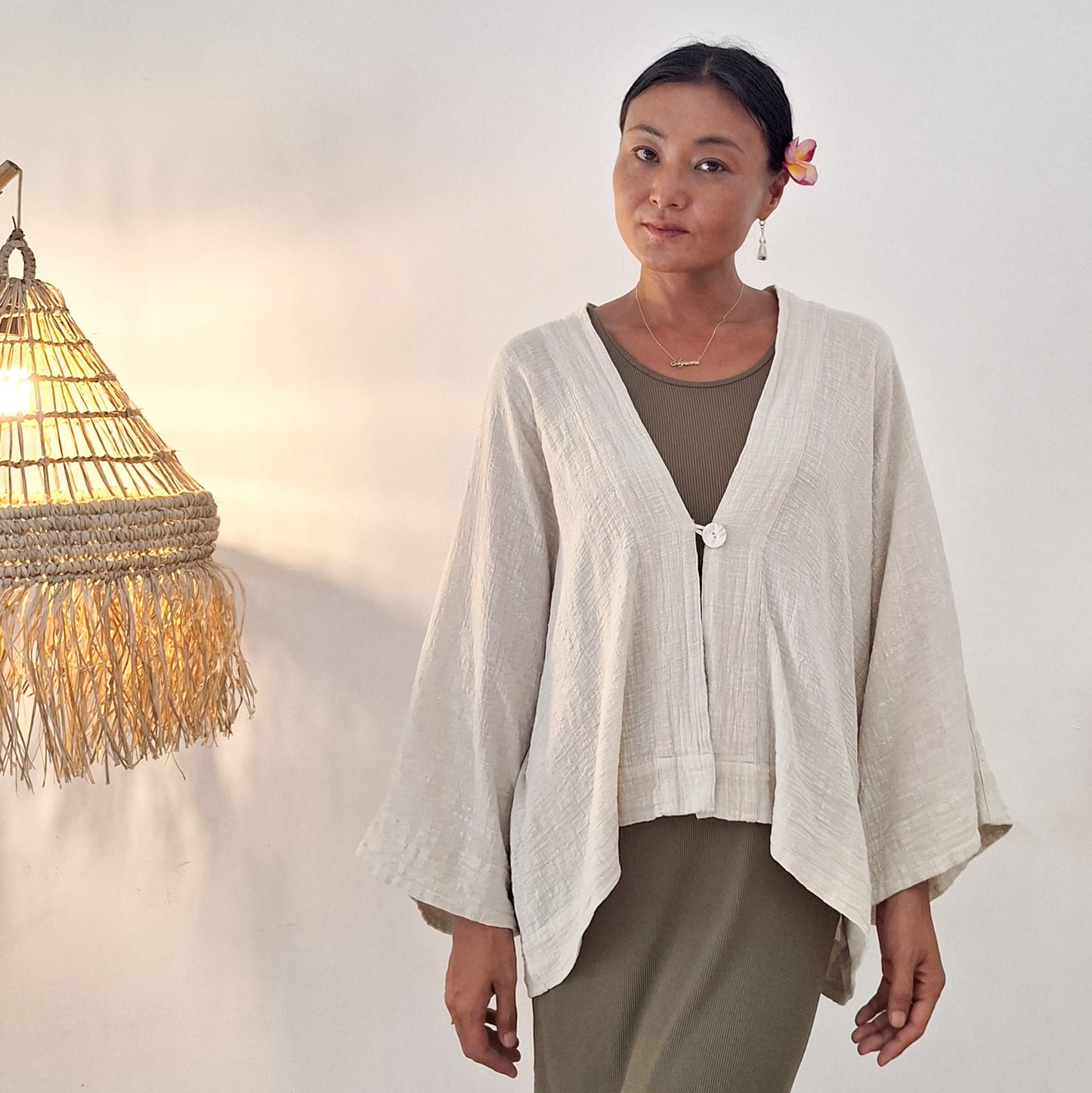 KIMONO MELATI SHORT / BEIGE