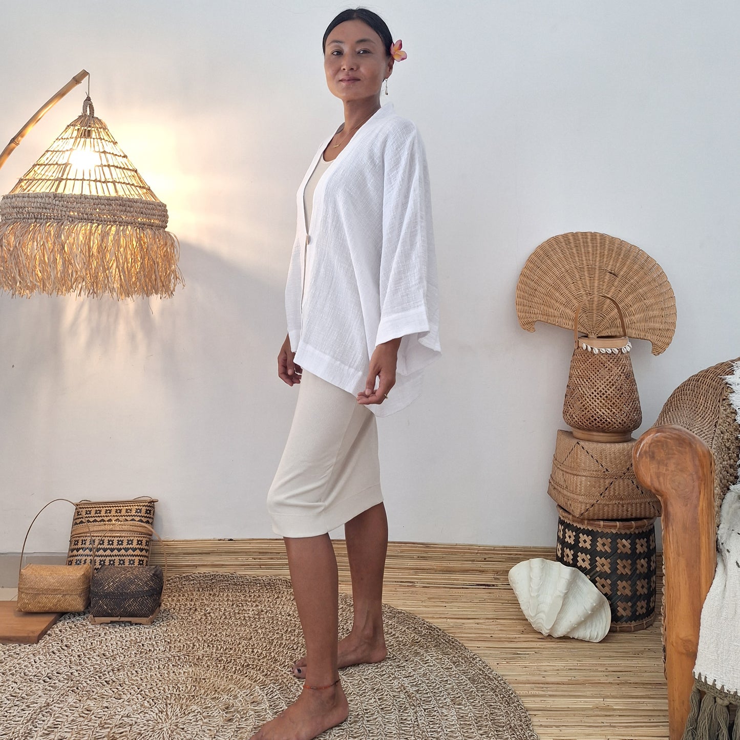 KIMONO MELATI SHORT / WHITE