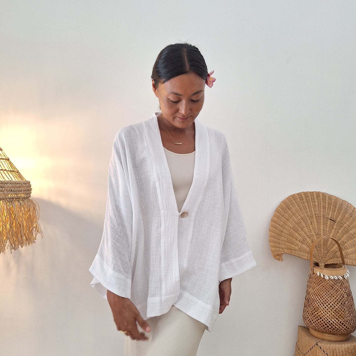 KIMONO MELATI SHORT / WHITE