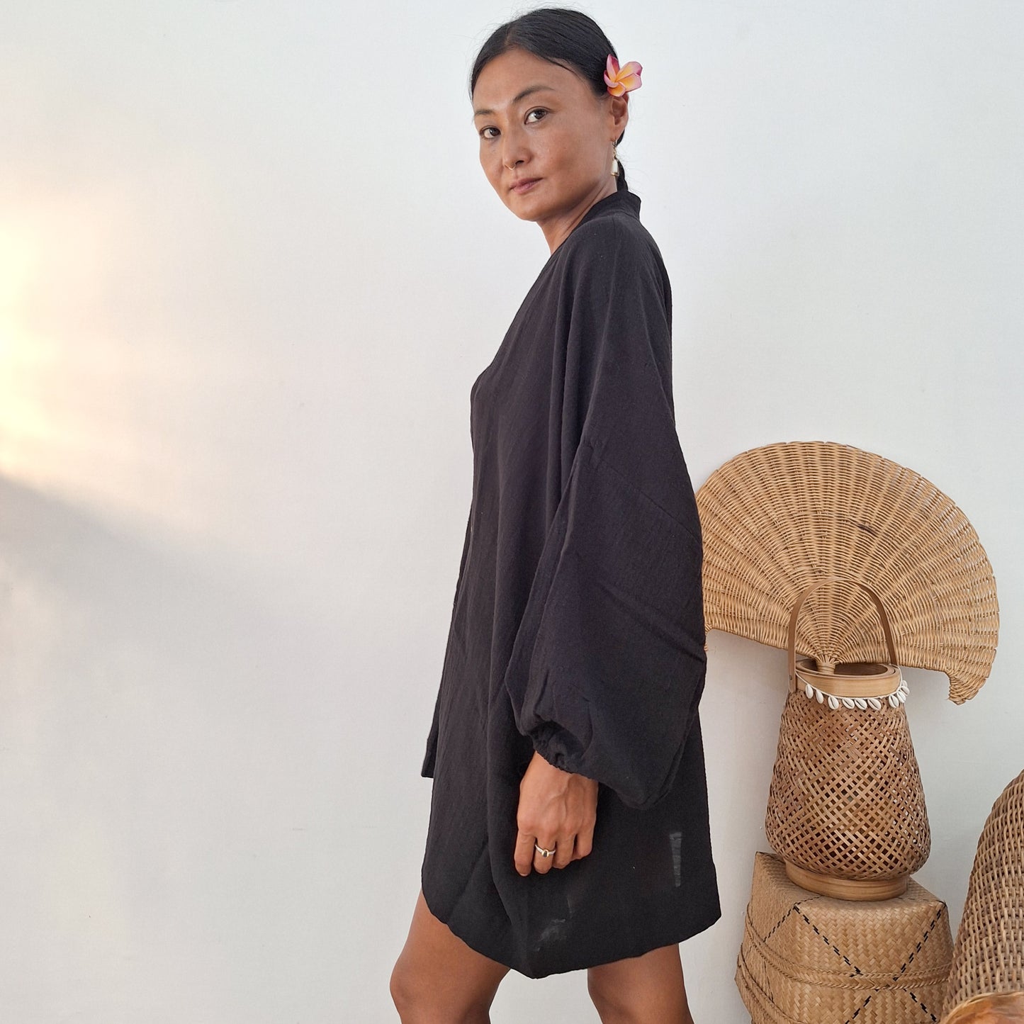 KIMONO MELATI LONG / BLACK
