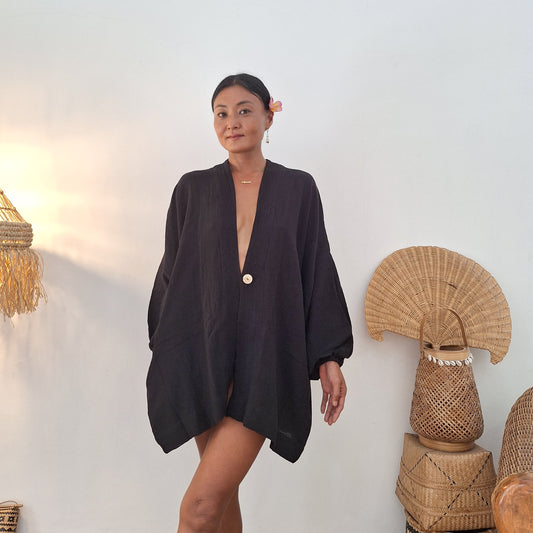 KIMONO MELATI LONG / BLACK