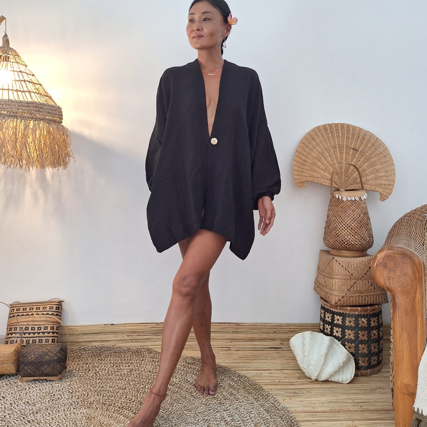 KIMONO MELATI LONG / BLACK