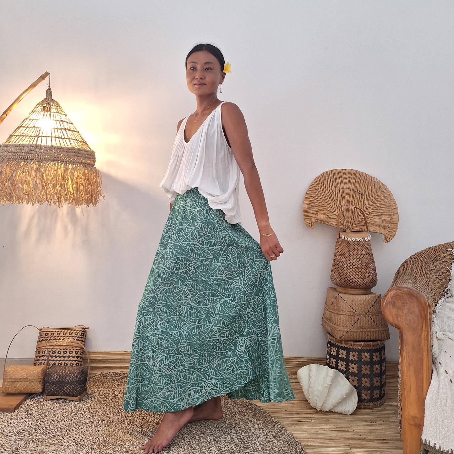 BATIK FLARED SKIRT / SATIA