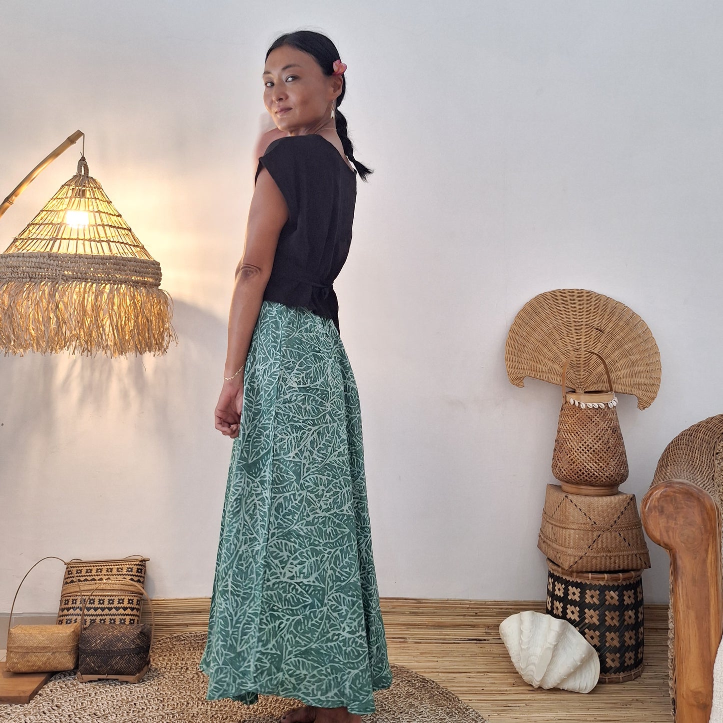 BATIK FLARED SKIRT / SATIA