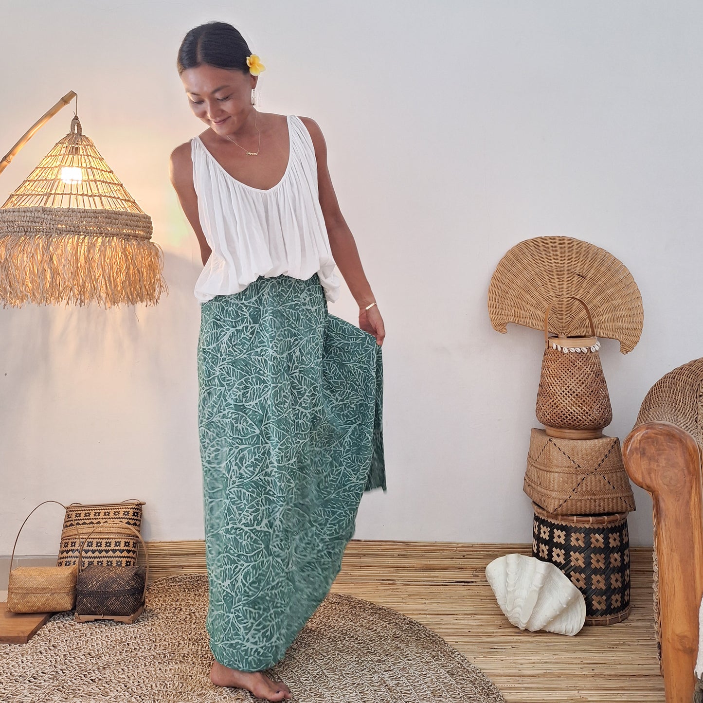 BATIK FLARED SKIRT / SATIA