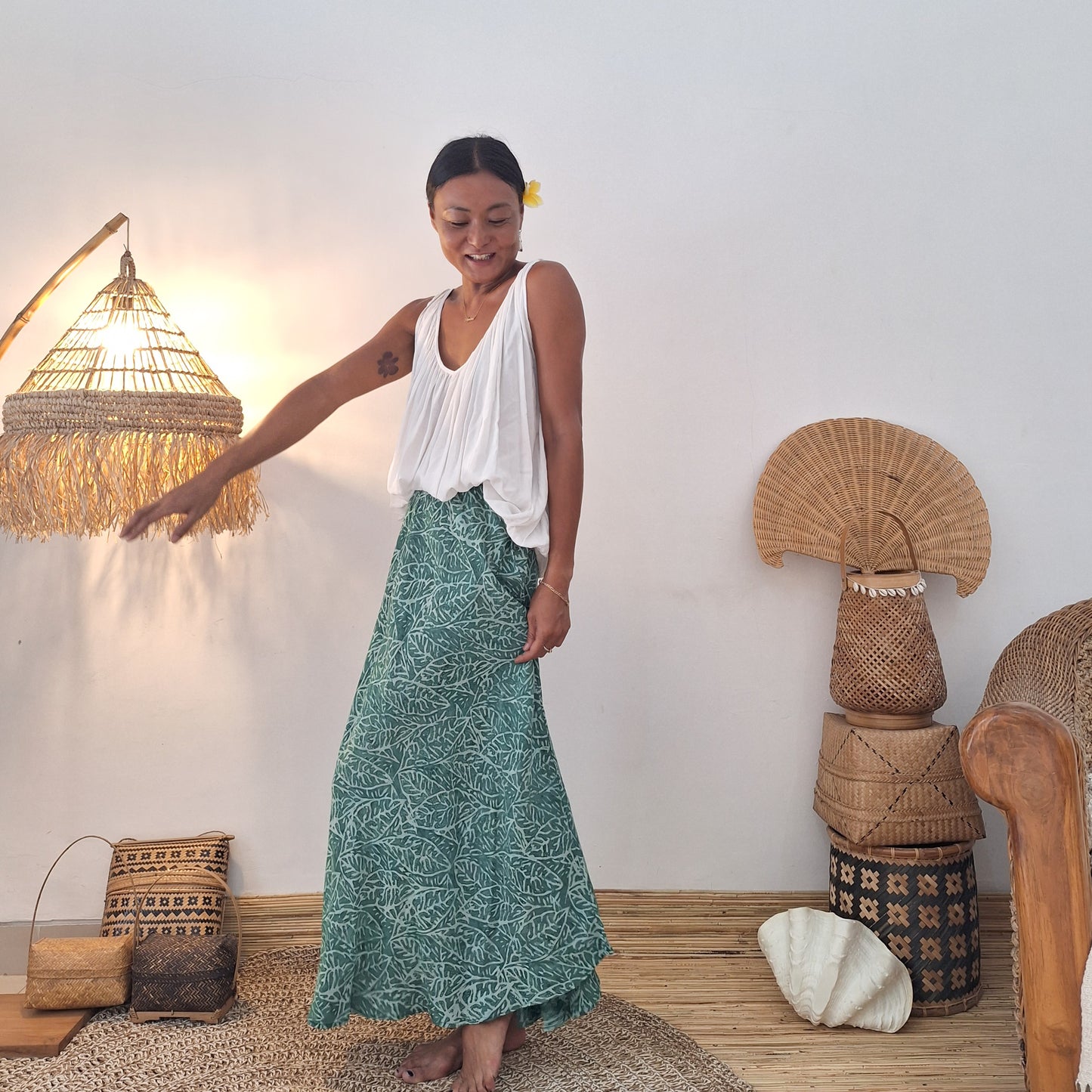 BATIK FLARED SKIRT / SATIA