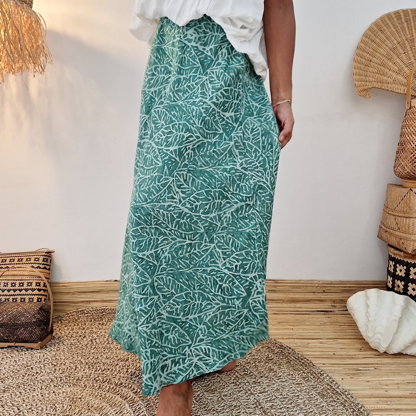 BATIK FLARED SKIRT / SATIA