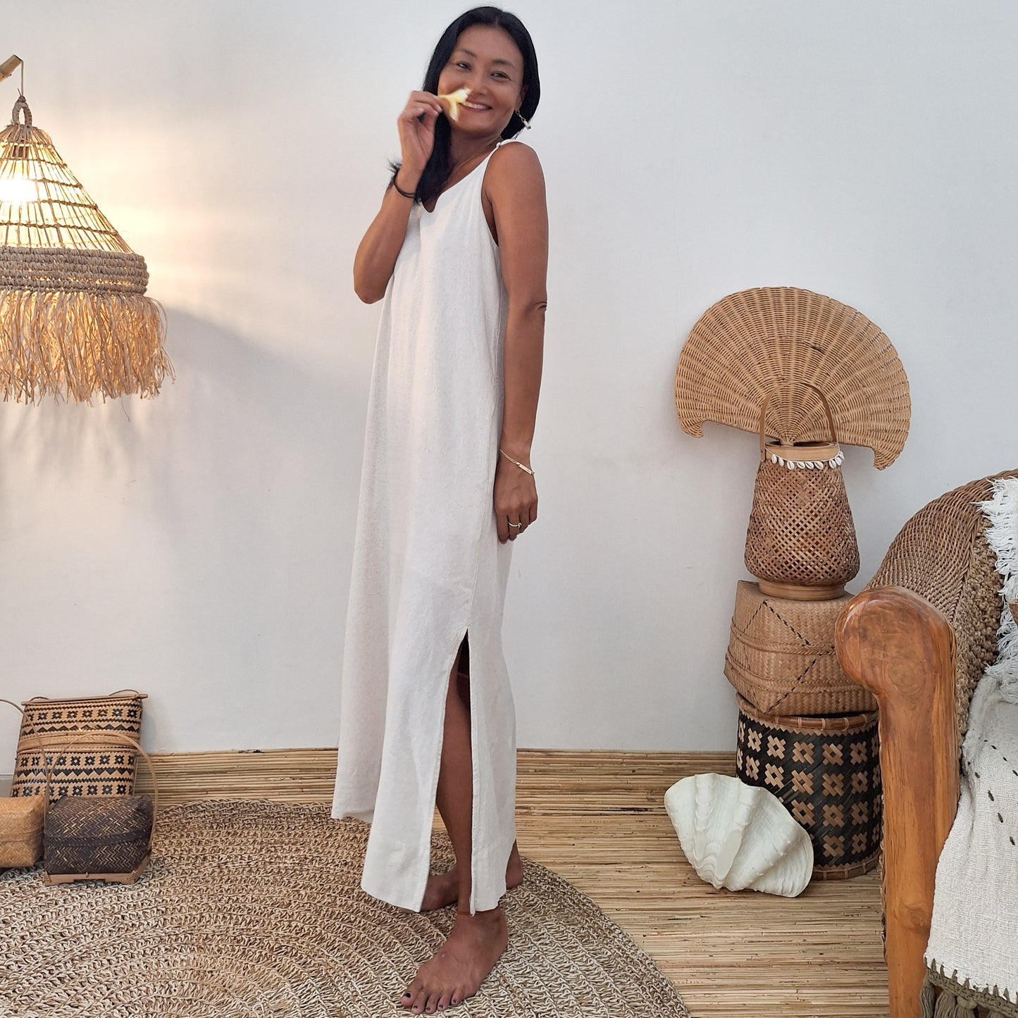 DRESS INTAN / OATMEAL