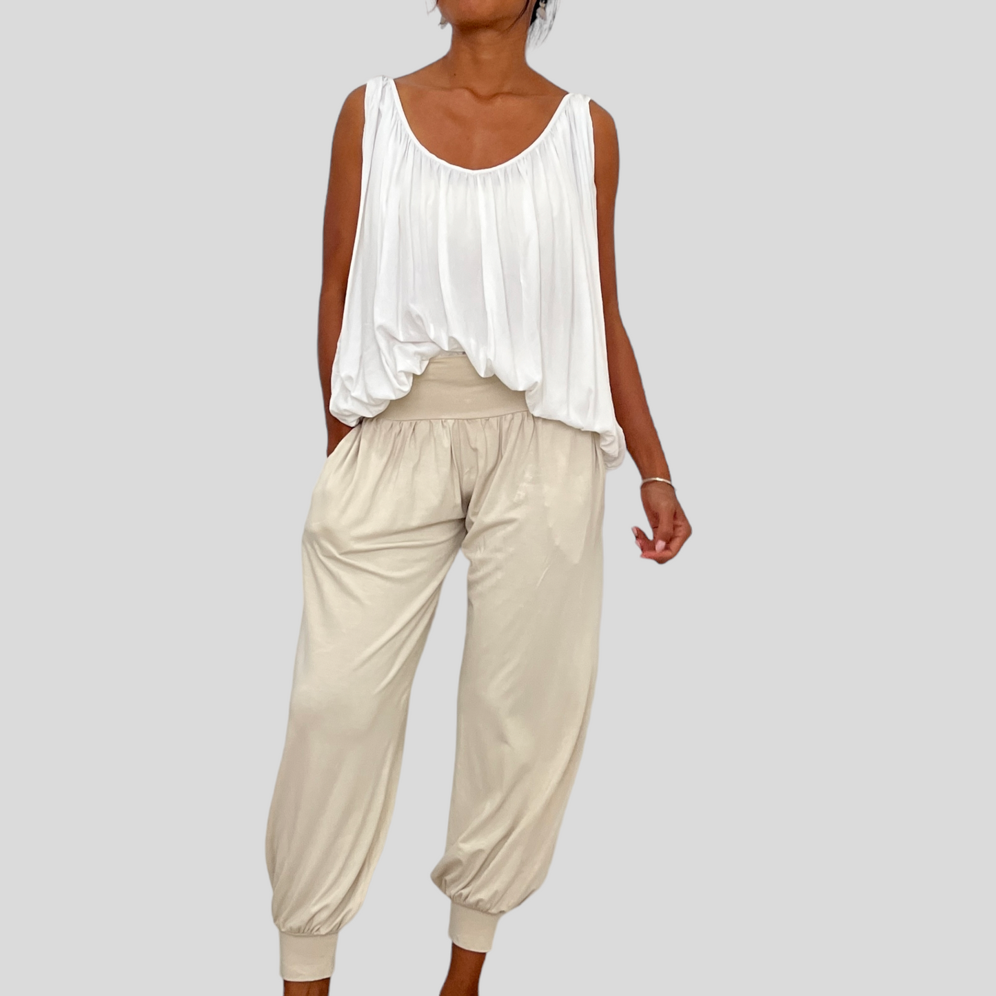 BAMBOO MANIS PANTS LONG / BEIGE
