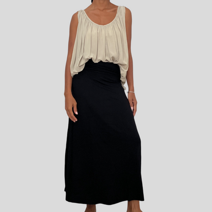 BAMBOO MANA LONG SKIRT / BLACK