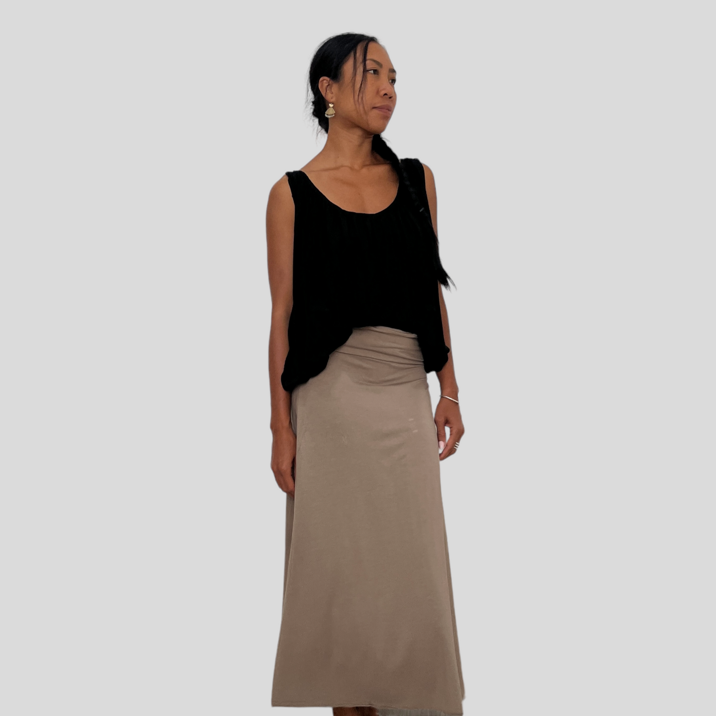 BAMBOO MANA LONG SKIRT / MOCHA