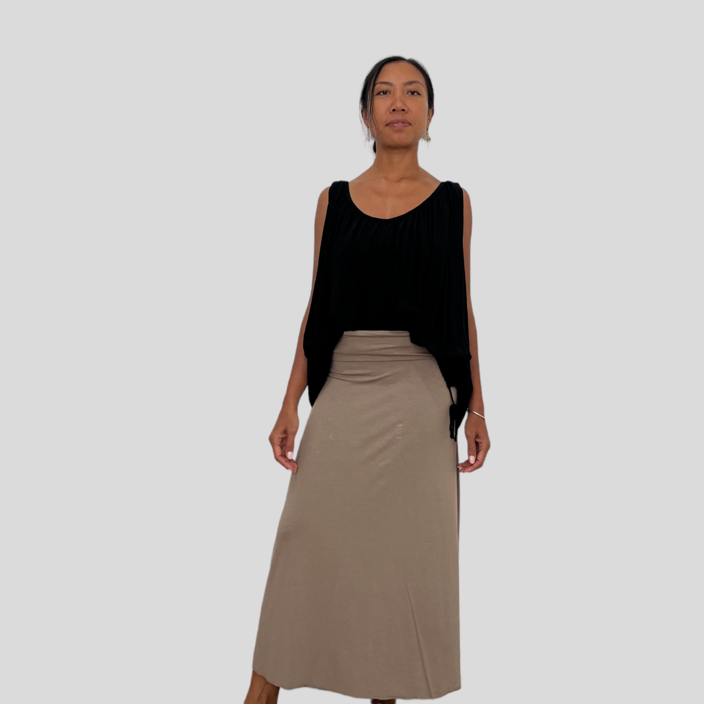 BAMBOO MANA LONG SKIRT / MOCHA