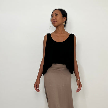 BAMBOO MANA LONG SKIRT / MOCHA