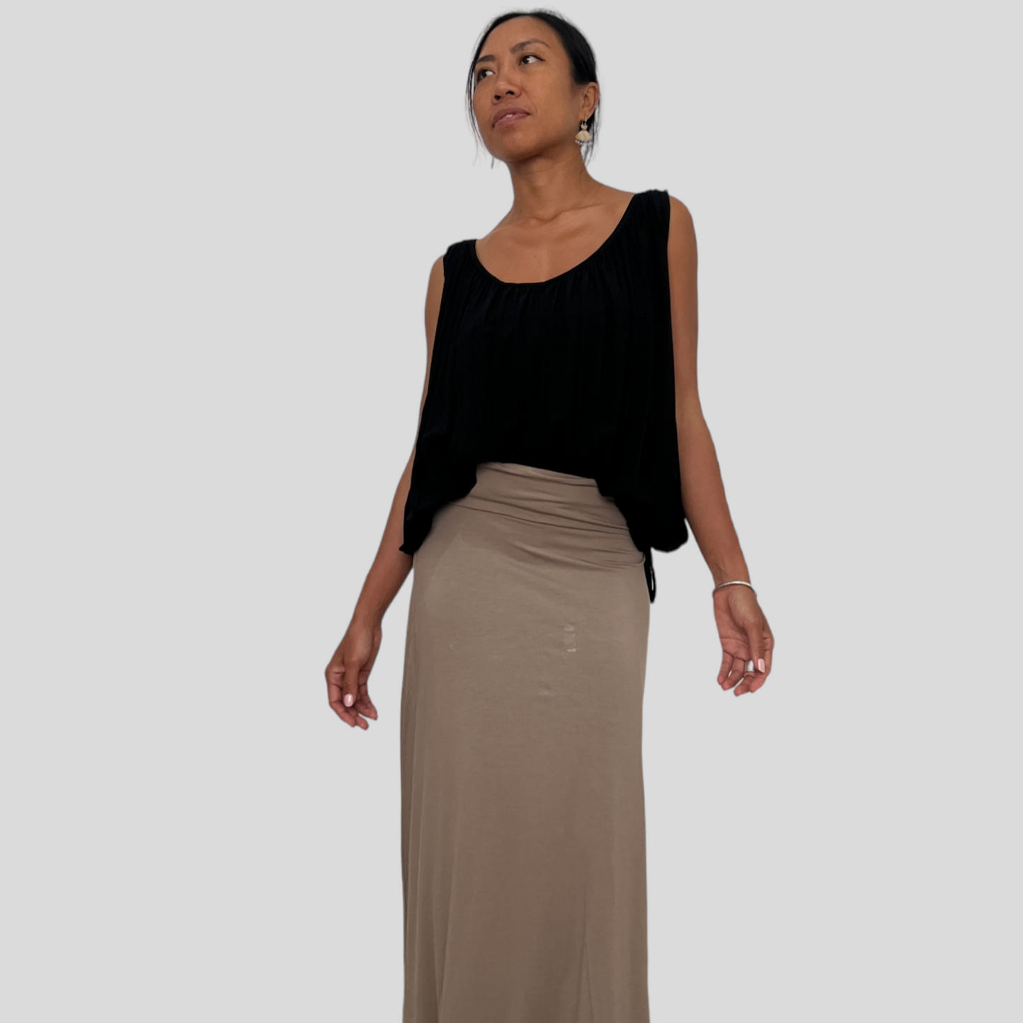 BAMBOO MANA LONG SKIRT / MOCHA